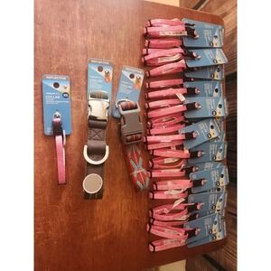 Lot of 26 Vibrant Life Reflective Dog Collars XS and Large Pink Green Orange